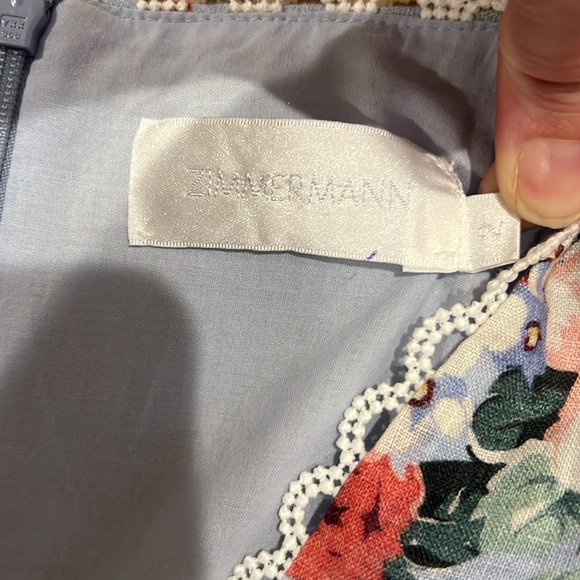 Zimmermann Bowie Crochet-trimmed Floral-print Linen Playsuit In Lilac Floral - Picture 4 of 5